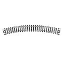 Curved Snap-Track(R) -- 11′ Radius, Black Ties pkg(6), N, Atlas Model Railroad Co. 2520