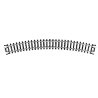 Curved Snap-Track(R) -- 11′ Radius, Black Ties pkg(6), N, Atlas Model Railroad Co. 2520