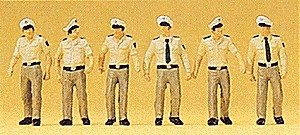 German Police -- Assorted Policemen, HO, Preiser Kg 10340