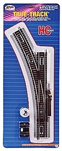 Code 83 22′ Radius Snap Switch (R) - Remote -- Left Hand, HO, Atlas Model Railroad Co. 484