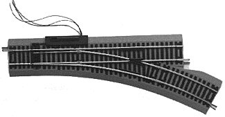 True-Track(R) Code 83 Track & Roadbed System -- Manual Snap-Switch - Left Hand, HO, Atlas Model Railroad Co. 478