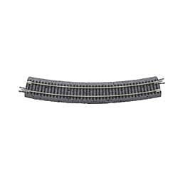 Code 65 Curved Track with Gray Ballast - True Track -- 1/2 Section, 14′ 35.6cm Radius p, N, Atlas Model Railroad Co. G2416