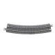 Code 65 Curved Track with Gray Ballast - True Track -- 12-1/2′ 31.8cm Radius pkg(8), N, Atlas Model Railroad Co. G2412