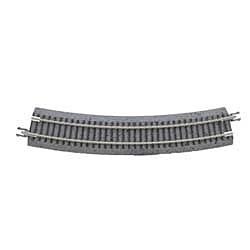 Code 65 Curved Track with Gray Ballast - True Track -- 12-1/2′ 31.8cm Radius pkg(8), N, Atlas Model Railroad Co. G2412