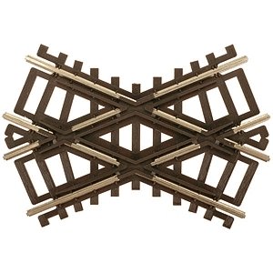 Code 83 Crossing - Nickel Silver with Brown Ties -- 45 Degrees, HO, Atlas Model Railroad Co. 575