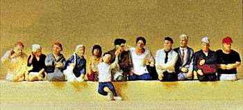 Passengers -- Sitting On Bus 3, HO, Preiser Kg 10386