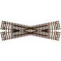 Code 55 Track w/Nickel-Silver Rail & Brown Ties -- 22.5-Degree Crossing, N, Atlas Model Railroad Co. 2041