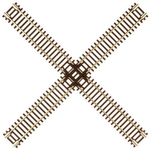 Code 55 Track w/Nickel-Silver Rail & Brown Ties -- 90 Degree Crossing, N, Atlas Model Railroad Co. 2045