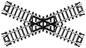 Crossings w/Black Ties -- 60 Degrees, N, Atlas Model Railroad Co. 2568