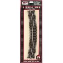 Code 55 Track w/Nickel-Silver Rail & Brown Ties -- 21-1/4′ Radius Full Curve pkg(6), N, Atlas Model Railroad Co. 2028