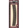 Code 55 Track w/Nickel-Silver Rail & Brown Ties -- 21-1/4′ Radius Full Curve pkg(6), N, Atlas Model Railroad Co. 2028