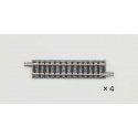Straight Track S72.5 - Fine Track -- 2-7/8′ 72.5mm pkg(4), N, TomyTec Co LTD 18032