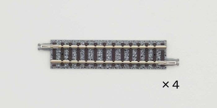 Straight Track S72.5 - Fine Track -- 2-7/8′ 72.5mm pkg(4), N, TomyTec Co LTD 18032