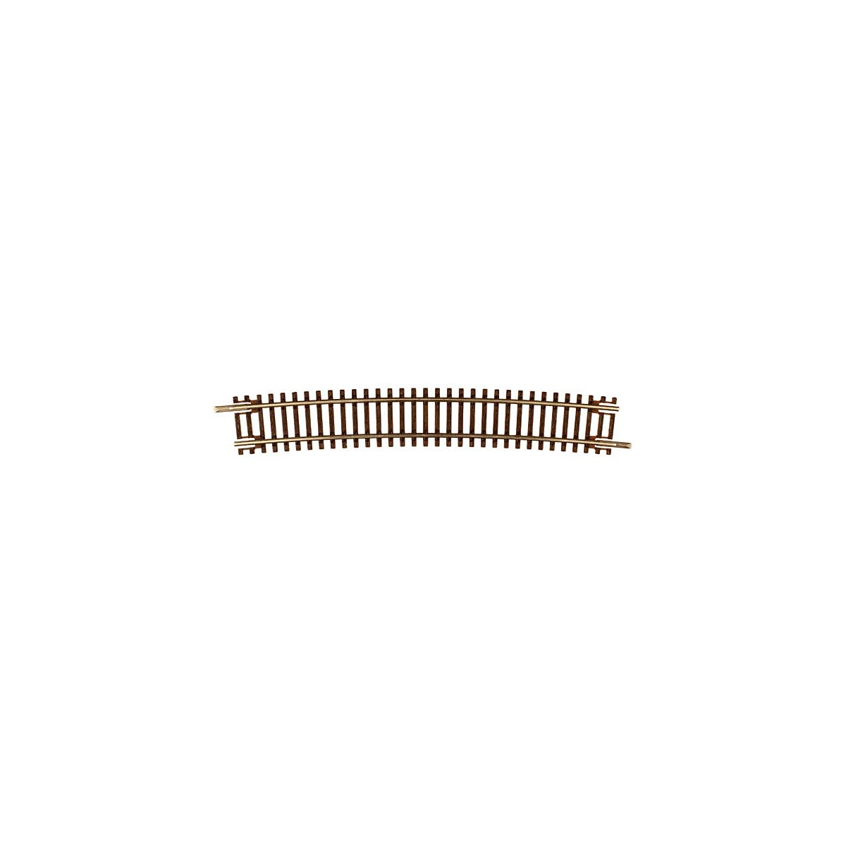 Code 55 Track w/Nickel-Silver Rail & Brown Ties -- 21-1/4′ Radius Curve Half Section pkg(, N, Atlas Model Railroad Co. 2029