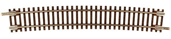 Code 55 Track w/Nickel-Silver Rail & Brown Ties -- 21-1/4′ Radius Curve Half Section pkg(, N, Atlas Model Railroad Co. 2029