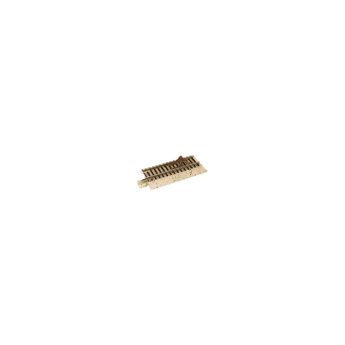 N Code 65 True-Track(R) -- 2′ Straight w/Brown Track Bumper, N, Atlas Model Railroad Co. 2426