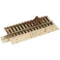N Code 65 True-Track(R) -- 2′ Straight w/Brown Track Bumper, N, Atlas Model Railroad Co. 2426
