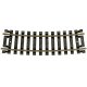 Code 100 Curved Snap-Track(R) Nickel-Silver Rail -- 1/2 Section, 15′ Radius (Black Ties) , HO, Atlas Model Railroad Co. 832