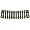 Code 100 Curved Snap-Track(R) Nickel-Silver Rail -- 1/2 Section, 15′ Radius (Black Ties) , HO, Atlas Model Railroad Co. 832