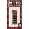 Code 55 Track w/Nickel-Silver Rail & Brown Ties -- 17-1/2′ Radius Half Curve pkg(6), N, Atlas Model Railroad Co. 2023