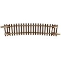 Code 55 Track w/Nickel-Silver Rail & Brown Ties -- 15′ Radius Half Curve pkg(6), N, Atlas Model Railroad Co. 2019