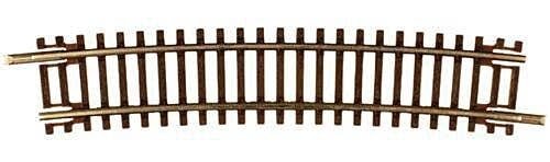 Code 55 Track w/Nickel-Silver Rail & Brown Ties -- 16-1/4′ Radius Half Curve pkg(6), N, Atlas Model Railroad Co. 2021
