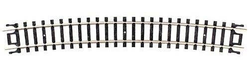 Curved Snap-Track(R) -- 19′ Radius, Black Ties pkg(6), N, Atlas Model Railroad Co. 2526