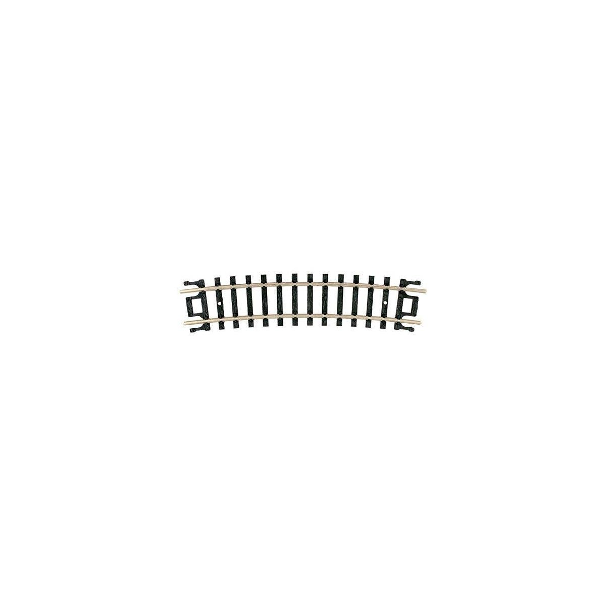 Curved Snap-Track(R) -- Half 11′ Radius, Black Ties pkg(6), N, Atlas Model Railroad Co. 2521
