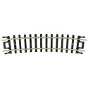 Curved Snap-Track(R) -- Half 11′ Radius, Black Ties pkg(6), N, Atlas Model Railroad Co. 2521