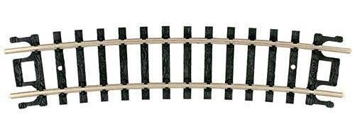Curved Snap-Track(R) -- Half 11′ Radius, Black Ties pkg(6), N, Atlas Model Railroad Co. 2521
