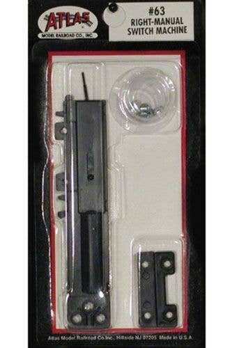 Manual Switch Machine w/Black Ties -- Right Hand, HO, Atlas Model Railroad Co. 63