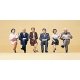 Passengers -- Sitting Travelers pkg(6), HO, Preiser Kg 10434