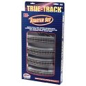 True-Track(R) Code 83 Track & Roadbed System -- Starter Set (18 Sections Track, 2 Switche, HO, Atlas Model Railroad Co. 488
