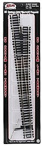 Code 100 Custom Line(R) Mark IV Turnout -- No. 8, Right Hand, HO, Atlas Model Railroad Co. 286