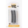 E-Z Track(R) w/Nickel Silver Rail & Gray Roadbed -- 17-1/2′ Radius Curve pkg(6), N, Bachmann Industries 44855