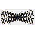 Snap Track Crossing -- 30 Degrees, Nickel-Silver Rail, Black Ties, HO, Atlas Model Railroad Co. 839