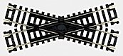 Snap Track Crossing -- 30 Degrees, Nickel-Silver Rail, Black Ties, HO, Atlas Model Railroad Co. 839