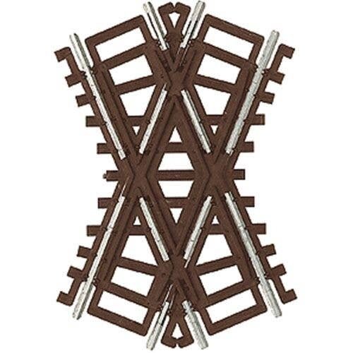 Code 83 Crossing - Nickel Silver with Brown Ties -- 25 Degrees, HO, Atlas Model Railroad Co. 573