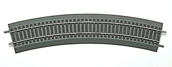 True-Track(R) Code 83 Track & Roadbed System -- 18′ Radius Curve Sections pkg(4), HO, Atlas Model Railroad Co. 460