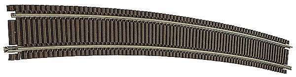 Code 55 Track w/Nickel-Silver Rail & Brown Ties -- 71′ Radius Full Curve pkg(6), N, Atlas Model Railroad Co. 2031