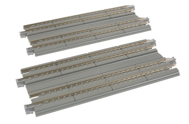 Straight Double Concrete Slab Track - Unitrack -- 4-7/8′ 12.4cm pkg(2), N, Kato USA Inc 20025