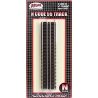 Code 55 Straight Track - Nickel-Silver Rail, Brown Ties -- 6′ 15.2cm pkg(6), N, Atlas Model Railroad Co. 2002