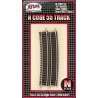 Code 55 Track w/Nickel-Silver Rail & Brown Ties -- 20′ Radius Half Curve pkg(6), N, Atlas Model Railroad Co. 2027