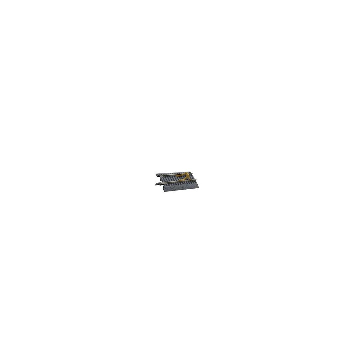 Code 65 Straight Bumper with Gray Ballast - True Track -- Yellow Bumper, 2′ 5.1cm pkg(2, N, Atlas Model Railroad Co. G2425