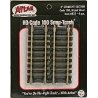 Straight Snap-Track(R) Nickel-Silver Rail -- 3′ 7.6cm (Black Ties) pkg(4), HO, Atlas Model Railroad Co. 823