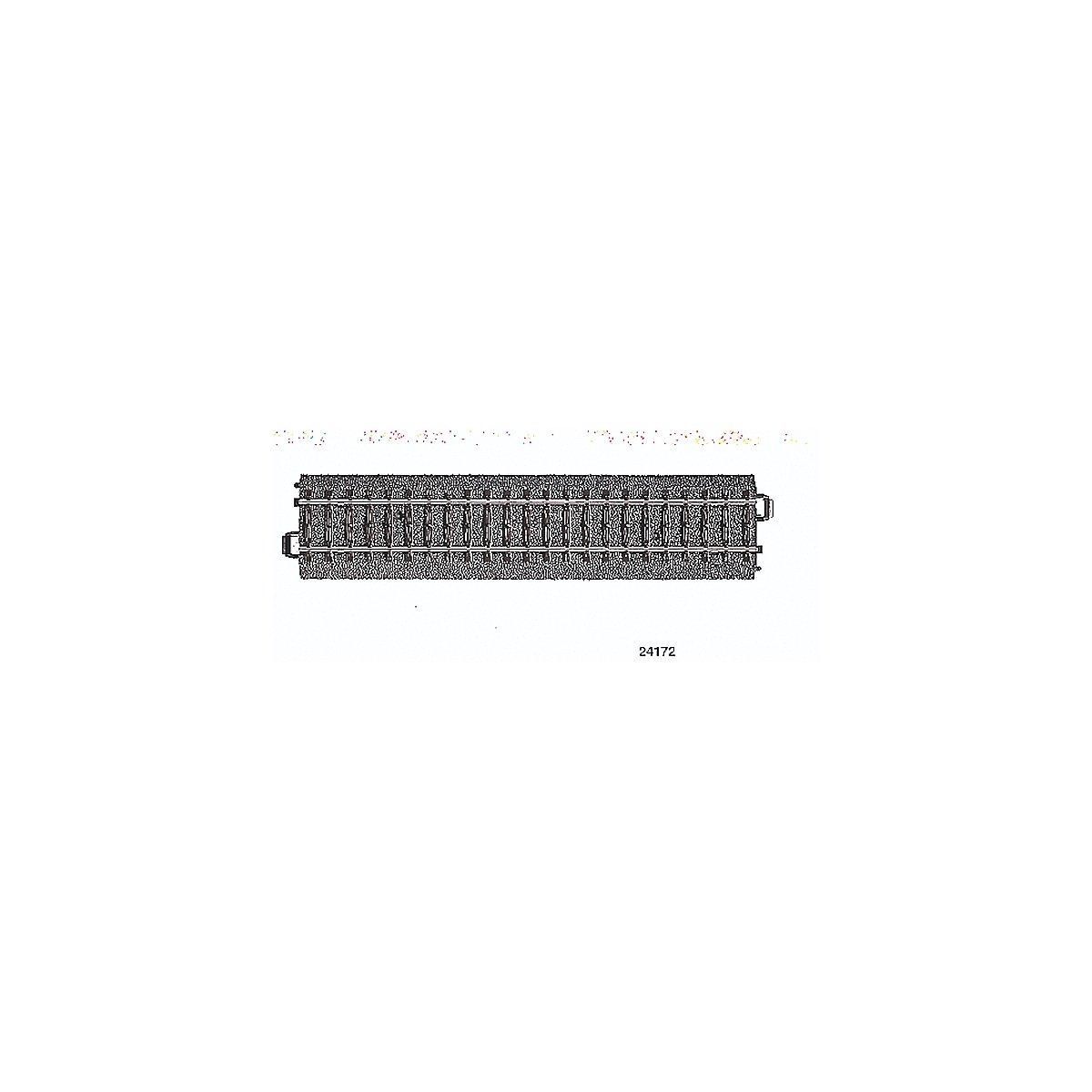 3-Rail C Track -- Straight - 6-3/4′ 17.2cm, HO, Marklin, Inc 24172