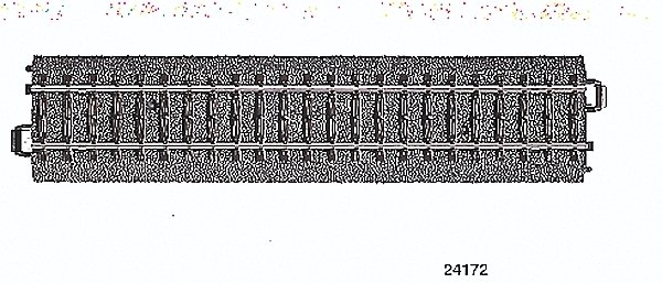 3-Rail C Track -- Straight - 6-3/4′ 17.2cm, HO, Marklin, Inc 24172