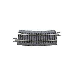Code 65 Curved Track with Gray Ballast - True Track -- 1/2 Section, 12-1/2′ 31.8cm Radi, N, Atlas Model Railroad Co. G2413