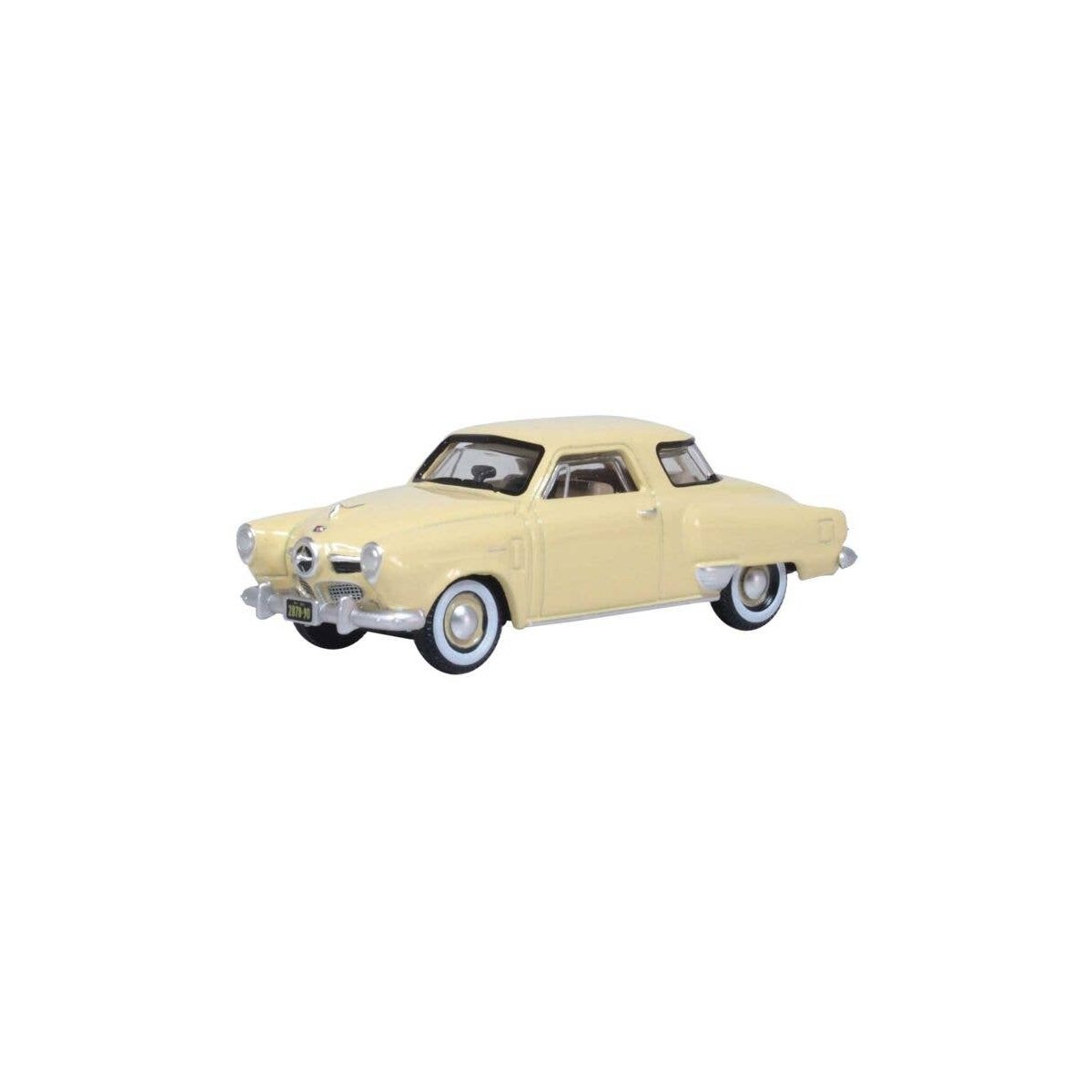 1950 Studebaker Champion Starlight Coupe - Assembled -- Tulip Cream, HO, Oxford Diecast 87SC50001
