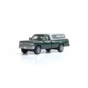 Modern Era Vehicles -- Camper Shell Truck (green, white), HO, Woodland Scenics 5364
